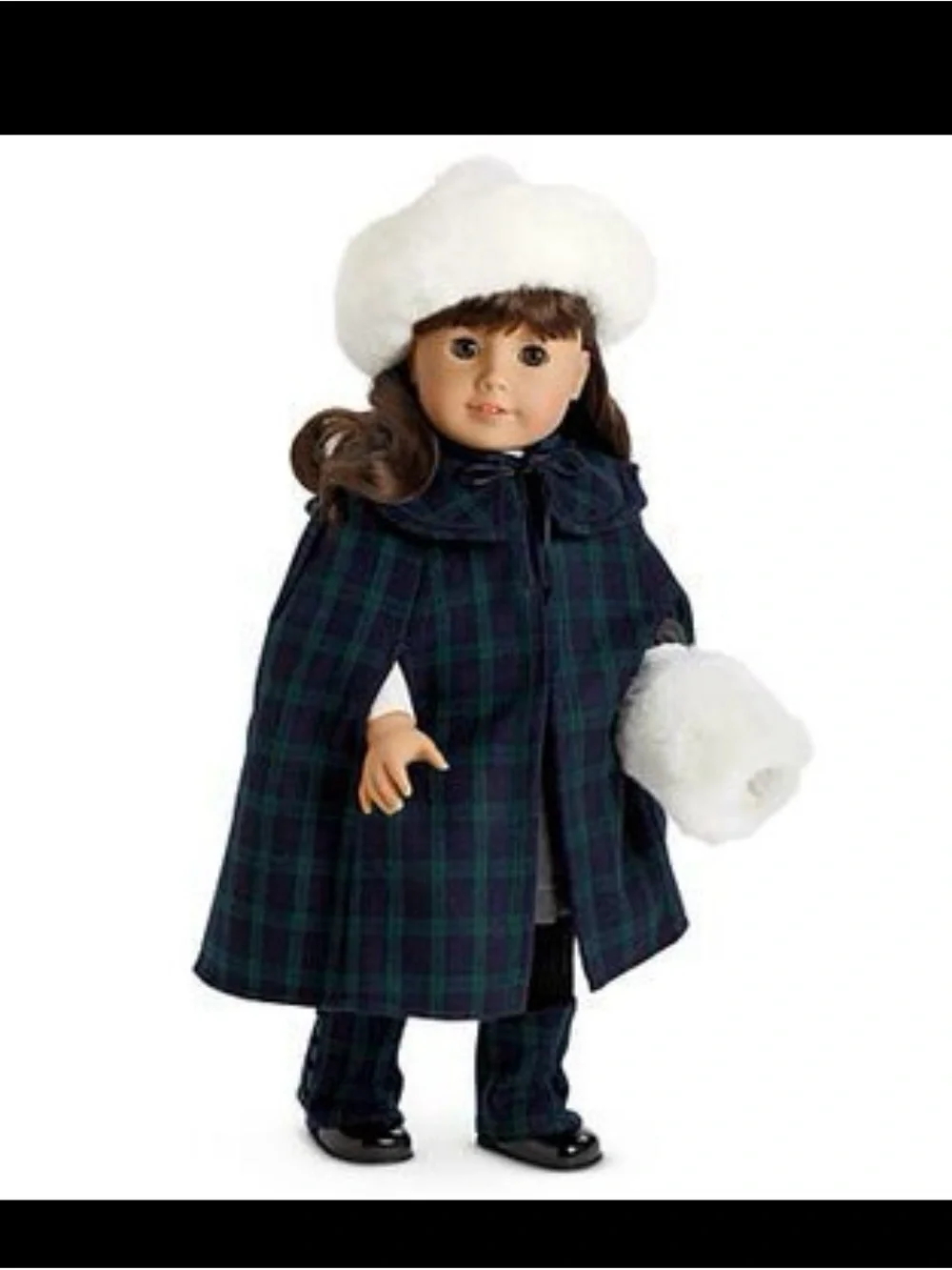 American Girl Samantha winter accessories - coat, gaiters (boot covers) hat ONLY